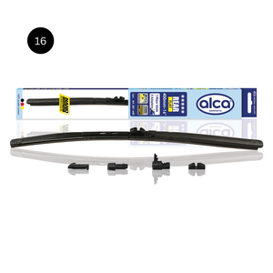 Alca® Rear Flat Wiper Blade – Hybrid Design, Universal Fit, Nano-Coated Rubber, High Pressure & All Adapters Included