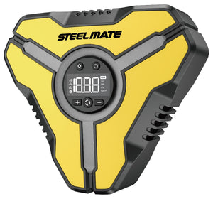 SteelMate T10 Pro 6000mAh Portable Tire Inflator – 87 PSI Wireless Air Compressor, Fast Inflation, Auto Shut-Off & LED Light