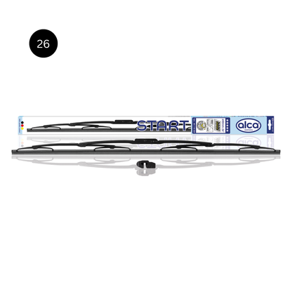 Alca® Front START Wiper Blade – Galvanized Steel Frame, Even Pressure, Nano-Coated Durable Rubber & Long Service Life