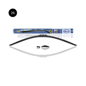 Alca® Super Flat Wiper Blades – Universal Fit, Aerodynamic Spoiler, Winter-Resistant, Nano-Coated Durable Rubber