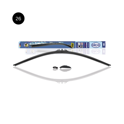 Alca® Super Flat Wiper Blades – Universal Fit, Aerodynamic Spoiler, Winter-Resistant, Nano-Coated Durable Rubber