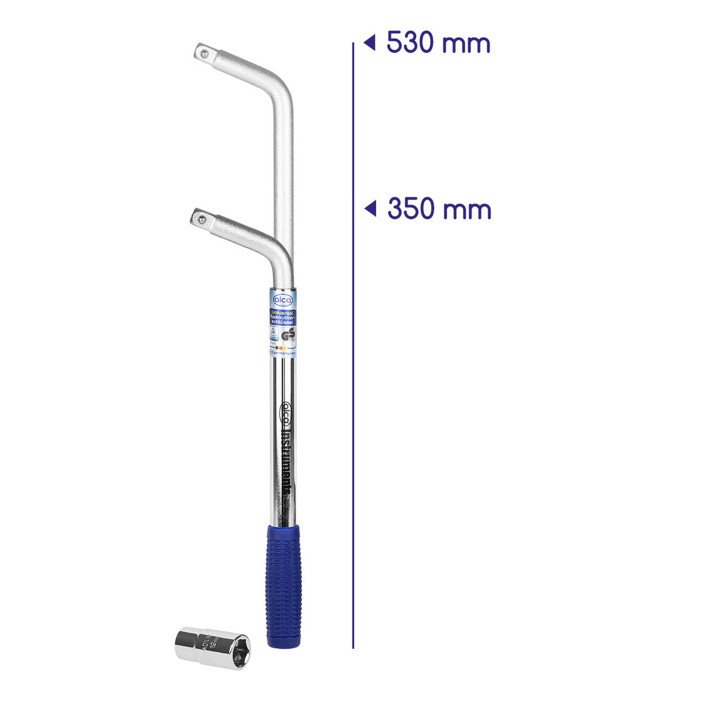 Universal wheel nut wrench 17/19mm