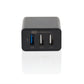 Premium 230V 3-port USB charger 3.0 black