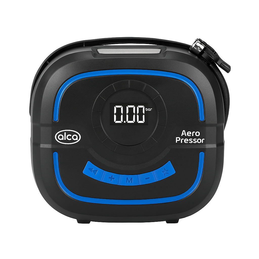 Alca® Portable Tire Inflator 145 PSI – Digital Air Compressor, Auto Shut-Off, LED Light & Fast Inflation