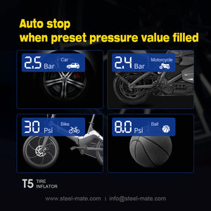 SteelMate T5 – Portable Tire Inflator